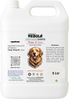 neechems nebula Dog Shampoo Itch Relief Nebula Conditioning Shampoo for Dogs & Cats I lang & Coconut Oil Pet wash Liquid Cat, Dog Shampoo(5 L)