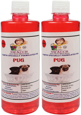 swacch Pug Dog Shampoo With Small White Bone Conditioning (Strawberry) Dog Shampoo(1000 ml)