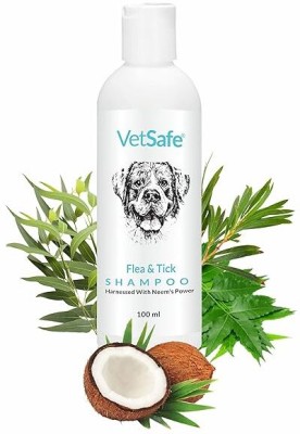 VetSafe Anti-microbial Flea and Tick Shampoo Fresh Dog Shampoo(100 ml)