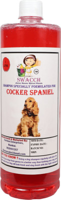 swacch Cocker Spaniel Dog Shampoo + Bath Brush with Adjustable Straps Conditioning Jasmine Dog Shampoo(1 L)