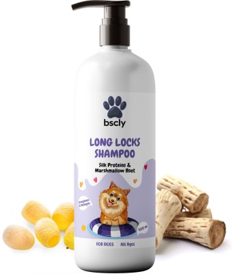 bscly Long Locks Dog Shampoo with Green Tea For All Dog Breeds | Allergy Relief Aloevera Dog Shampoo(500 ml)