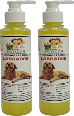 swacch Premium Shampoo For Labrador (200ml) (Pack of 2) Conditioning Lemon Dog Shampoo(400 ml)