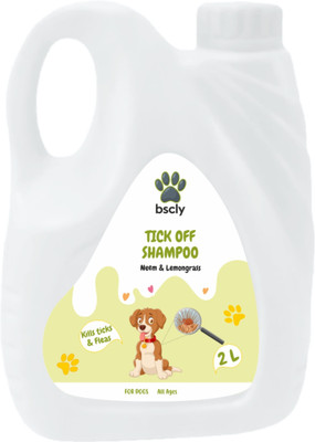 bscly Tick Off Dog Shampoo with Anti-itching Neem & Lemongrass Dog Shampoo(2 L)