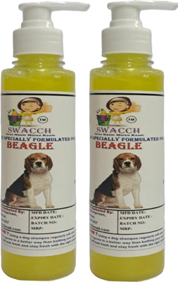 swacch Premium Shampoo For Beagle (200ml) (Pack of 2) Conditioning Lemon Dog Shampoo(400 ml)