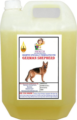 swacch German Shepherd Dog Shampoo + Tug Toy I Teeth Cleaning and Chewing I Durable , Conditioning Lemon Dog Shampoo(5 L)