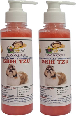 swacch Premium Shampoo For Shih Tzu (200ml) (Pack of 2) Conditioning Jasmine Dog Shampoo(400 ml)