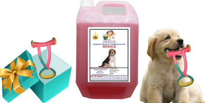 swacch Beagle Dog Shampoo + Tug Toy I Teeth Cleaning and Chewing I Durable , Conditioning Strawberry Dog Shampoo(5 L)