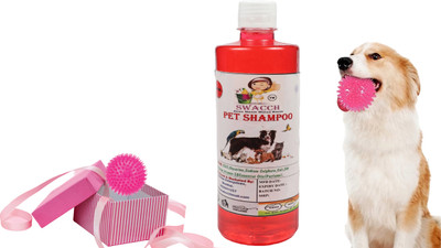 swacch Pet Shampoo With Spike Ball Chew Toy Combo Pack Conditioning Jasmine Dog Shampoo(500 ml)