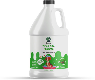 bscly Tick & Flea Dog Shampoo - Pet Shampoo for Dogs Flea and Tick Neem & Aloe Dog Shampoo(1 L)