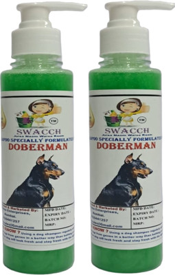 swacch Premium Shampoo For Doberman (200ml) (Pack of 2) Conditioning Neem Alovera Dog Shampoo(400 ml)