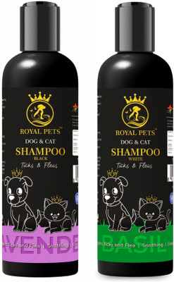 ROYAL PET Pet Anti Ticks & Fleas Basil Shampoo For Dog & Cat Flea and Tick Basil and Lavender Dog, Cat Shampoo(200 ml)