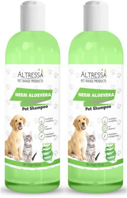 ALTRESSA Anti-itching, Allergy Relief, Whitening and Color Enhancing, Anti-dandruff Neem Aloevera Pack of 2 Dog Shampoo(1000 ml)