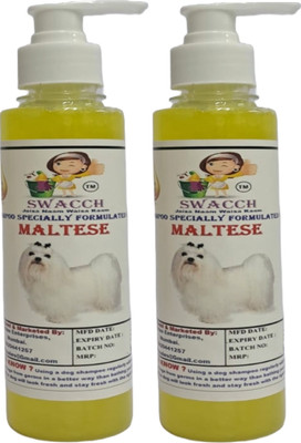 swacch Premium Shampoo For Maltese (200ml) (Pack of 2) Conditioning Lemon Dog Shampoo(400 ml)