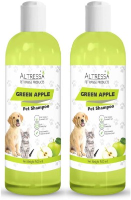 ALTRESSA Anti-itching, Conditioning, Anti-parasitic, Anti-dandruff Green Apple Pack of 2 Dog Shampoo(1000 ml)