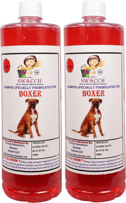 swacch Boxer Dog Shampoo + Rubber Spike Ball Chew Toy Combo Pack Conditioning Jasmine Dog Shampoo(2 L)