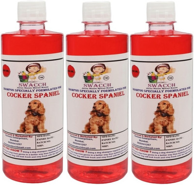 swacch Cocker Spaniel Dog Shampoo + Rubber Dumbbell Toy , Interactive & Playing I Conditioning Strawberry Dog Shampoo(1500 ml)