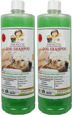 swacch Dog Shampoo + Rubber Spike Ball Chew Toy Combo Pack Conditioning Neem Alovera Dog Shampoo(2 L)