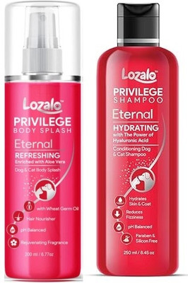 Lozalo Privilege Shampoo & Body Splash (Eternal)(250ML + 200ML Pack Of 2) Conditioning (Eternal) Dog Shampoo(450 ml)