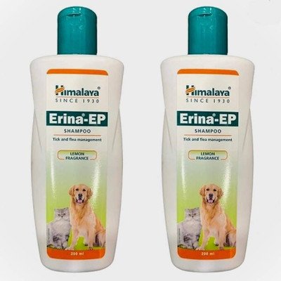 Himalaya Herbals Erina ep shampoo 200ml pack of 2 Flea and Tick natural Dog, Cat Shampoo(400 ml)