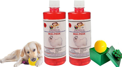 swacch Maltese Dog Shampoo + Spike Ball Chew Toy Combo Pack Conditioning Strawberry Dog Shampoo(1 L)