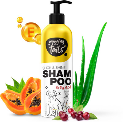 Wagging Tails Slick & Shine Pet Shampoo for Dogs & Cats Conditioning Natural Dog Shampoo(400 ml)