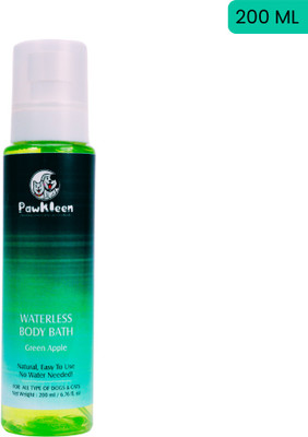 PAWKLEEN Waterless Green Apple Body Bath for Dogs & Cats | Fresh and Clean Flea and Tick Green Apple Dog Shampoo(200 ml)