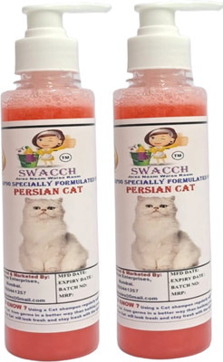 swacch Premium Shampoo For Persian Cat (200ml) (Pack of 2) Conditioning Strawberry Cat Shampoo(400 ml)