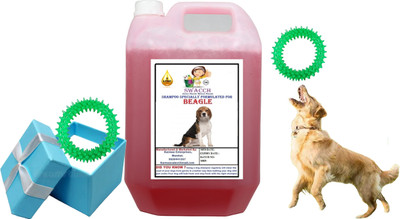 swacch Beagle Dog Shampoo + Spike Ring Chew Toy Combo Pack Conditioning Jasmine Dog Shampoo(5 L)