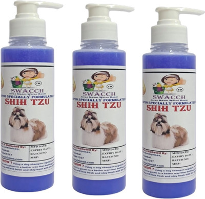 swacch Premium Shampoo For Shih Tzu (200ml) (Pack of 3) Conditioning Lavender Dog Shampoo(600 ml)
