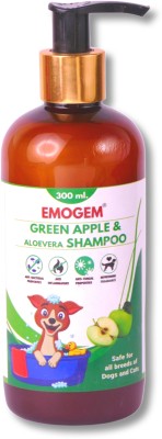 Emogem Anti-microbial Green Apple & Aloevera Dog Shampoo(300 ml)