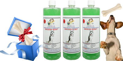 swacch Siberian Husky Dog Shampoo With Large White Bone Conditioning Neem Alovera Dog Shampoo(3 L)