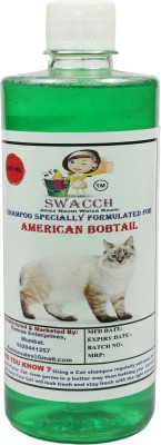 swacch American Bobtail Shampoo + Bath Brush with Adjustable Straps Conditioning Neem Alovera Cat Shampoo(500 ml)