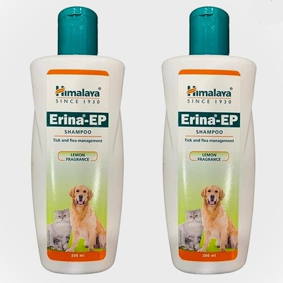 HIMALAYA Erina ep shampoo 200ml pack of 2 Flea and Tick Natural Dog Shampoo(400 ml)
