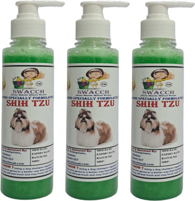 swacch Premium Shampoo For Shih Tzu (200ml) (Pack of 3) Conditioning Neem Alovera Dog Shampoo(600 ml)