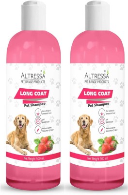 ALTRESSA Allergy Relief, Anti-itching, Anti-dandruff, Whitening and Color Enhancing Long Coat Pack of 2 Dog Shampoo(1000 ml)