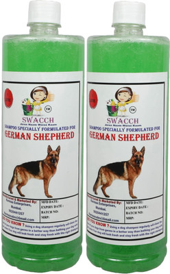 swacch German Shepherd Dog Shampoo + Rubber Spike Ball Chew Toy Combo Pack Conditioning Neem Alovera Dog Shampoo(2 L)