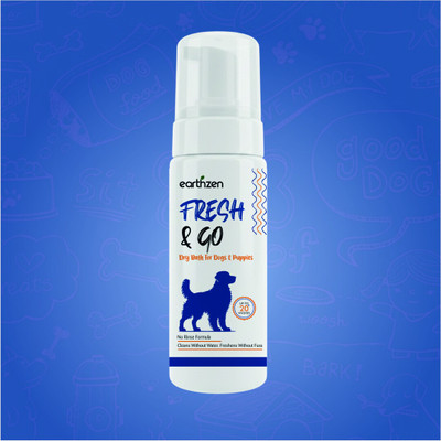 Earthzen Fresh & Go Dry Shampoo/Dry Bath for Dog & Puppies Conditioning, Anti-dandruff, Anti-Bacterial Natural Dog Shampoo(150 ml)