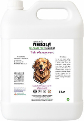 neechems nebula Dog Shampoo Anti-dandruff Sulphate-Free Dog Shampoo | Tick Management with Cedarwood & Rosemary Oil Bird, Cat, Dog Shampoo(5 L)