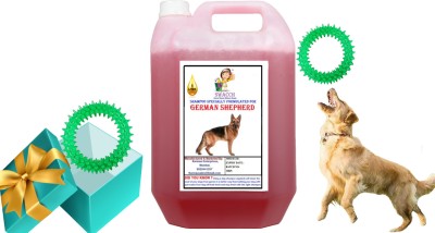 swacch German Shepherd Dog Shampoo + Spike Ring Chew Toy Combo Pack Conditioning (Jasmine) Dog Shampoo(5 L)