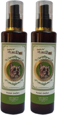 Pet Needs Forest Safari Pet Dry Bath Shampoo for Dogs & Cats for All Coat Types-Pack of 2 Conditioning Mild Dog Shampoo(400 ml)