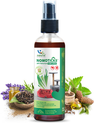 Natural Remedies Nomoticks Anti Tick & Flea Home Spray, Kills Ticks & Fleas, Itching, 100 ml Flea and Tick Fresh Dog Shampoo(100 ml)