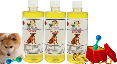 swacch Boxer Dog Shampoo + Rubber Dumbbell Toy , Interactive & Playing I Combo Pack Conditioning Lemon Dog Shampoo(1500 ml)