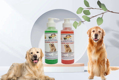 swacch Premium Shampoo For Golden Retriever (200ml) (Combo Pack of 2) Conditioning Neem Alovera, Strawberry Dog Shampoo(400 ml)