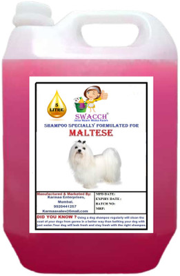 swacch Maltese Dog Shampoo I Puppy Safe Shampoo I Shine and Smooth Hair Conditioning Rose Dog Shampoo(5 L)