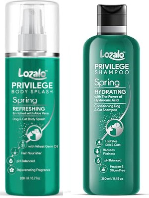 Lozalo Privilege Shampoo & Body Splash(Spring)With Enriched & Aloe Vera For Dogs & Cats Conditioning (SPRING Fragrance) Dog Shampoo(450 ml)