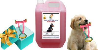 swacch Doberman Dog Shampoo + Tug Toy I Teeth Cleaning and Chewing I Durable , Conditioning Strawberry Dog Shampoo(5 L)