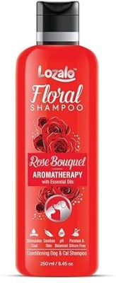 Lozalo Floral Pet Shampoo Fragrance Conditioning (Rose Bouquet) Effective Cleansing for Cats Dog Shampoo(250 ml)