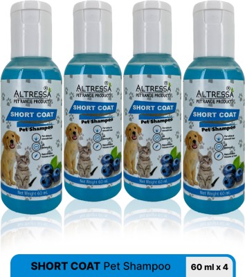 ALTRESSA Short Coat Pet Shampoo for Shiny & Smooth Hair, Java Plum, Neem & Aloe Extracts Allergy Relief, Anti-itching, Anti-parasitic Java Plum Fragrance Dog Shampoo(240 ml)