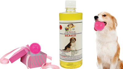 swacch Beagle Dog Shampoo With Spike Ball Chew Toy Combo Pack Conditioning Lemon Dog Shampoo(500 ml)