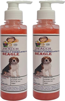 swacch Premium Shampoo For Beagle (200ml) (Pack of 2) Conditioning Strawberry Dog Shampoo(400 ml)
